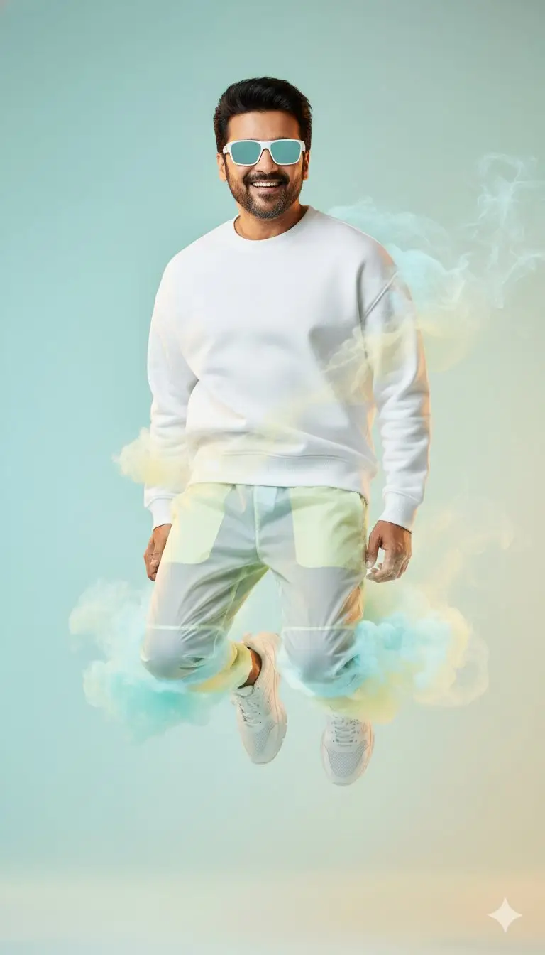 Preview of High-Fashion Sportswear Editorial Jump Shot