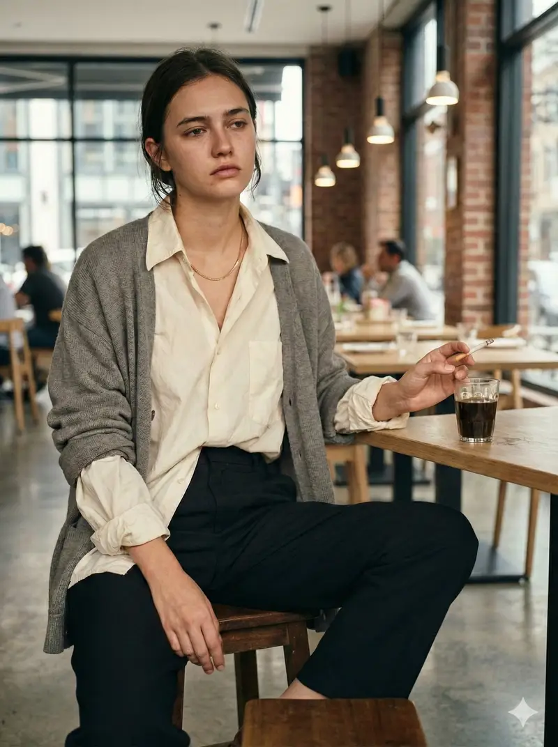 Preview of Cinematic Realism Cafe Portrait (JSON)