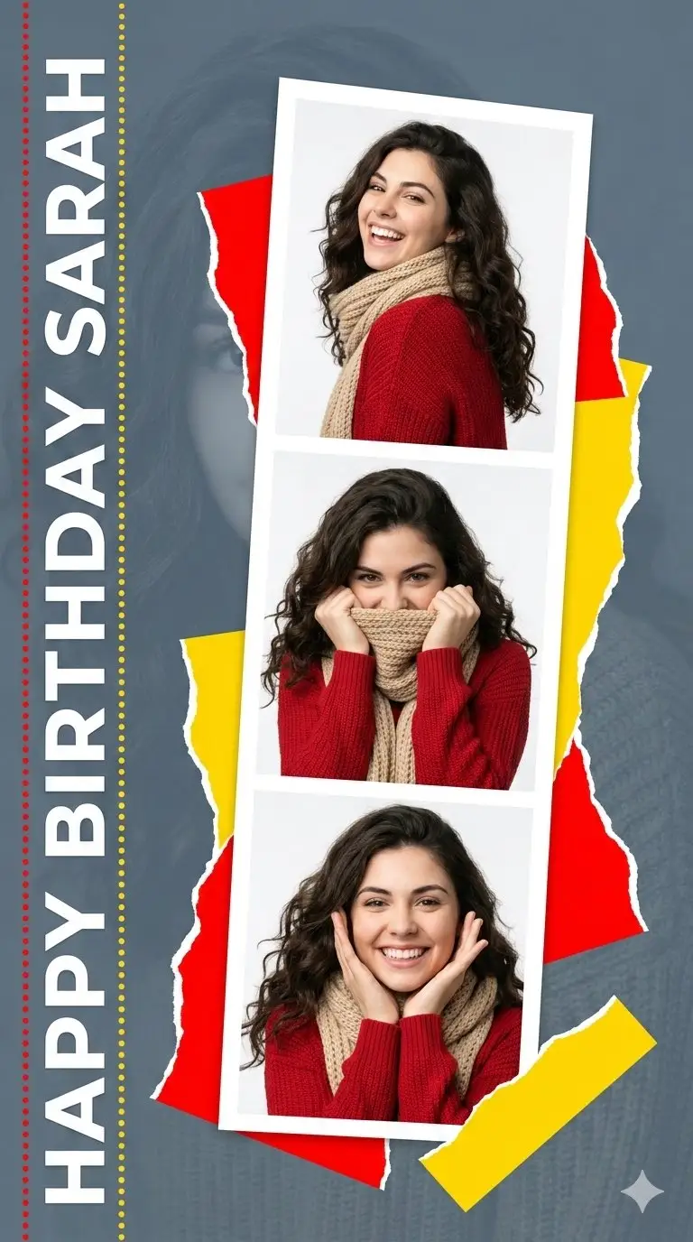 Preview of Elegant Graphic Design Birthday Collage