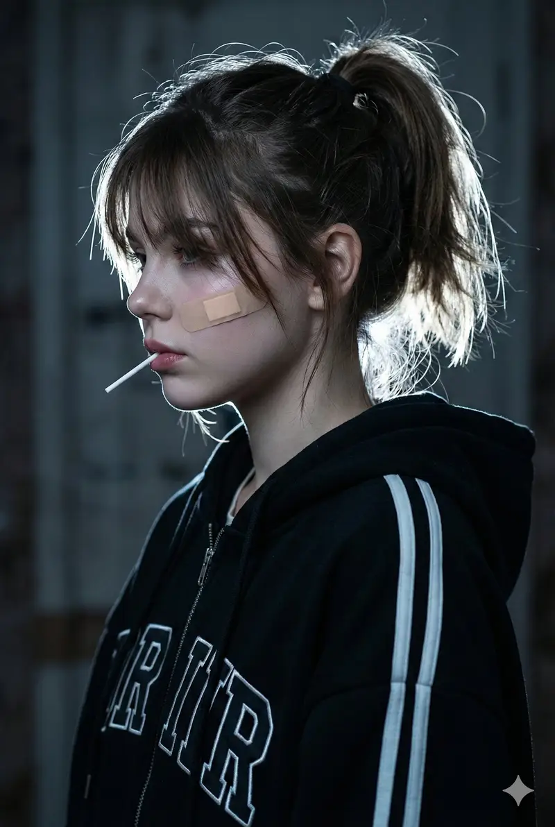 Preview of Cinematic Melancholic Portrait with Face Lock Prompt