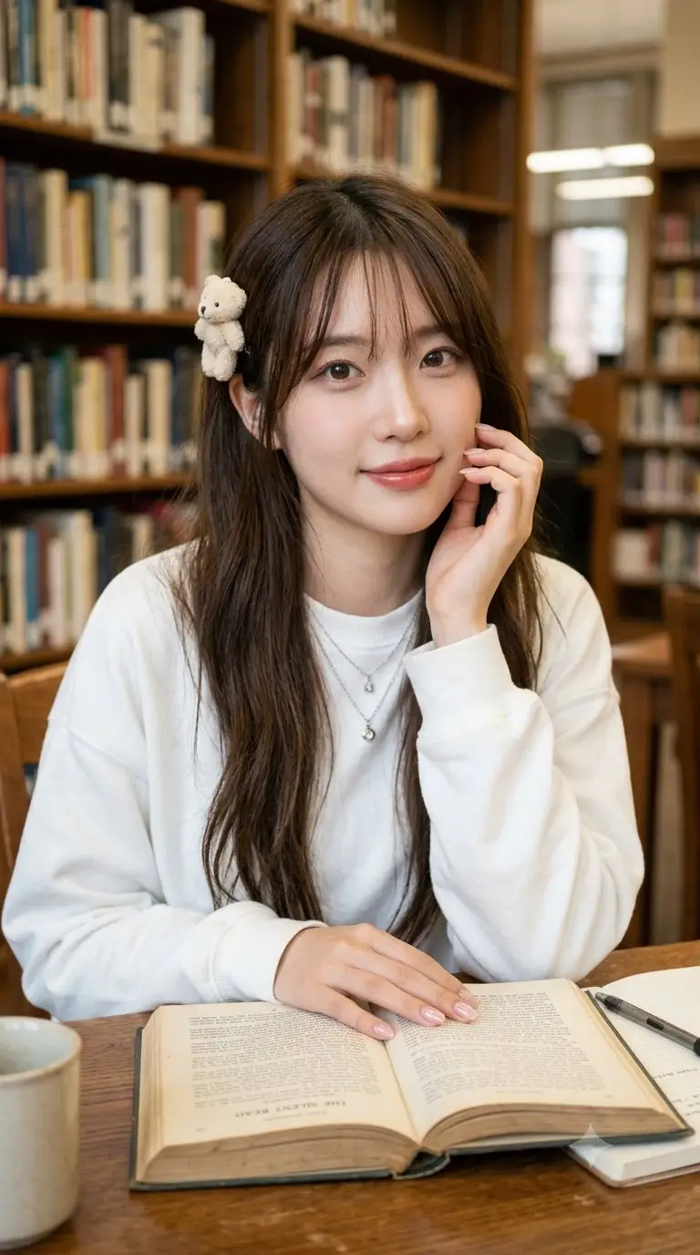 Preview of Korean Woman Library Portrait