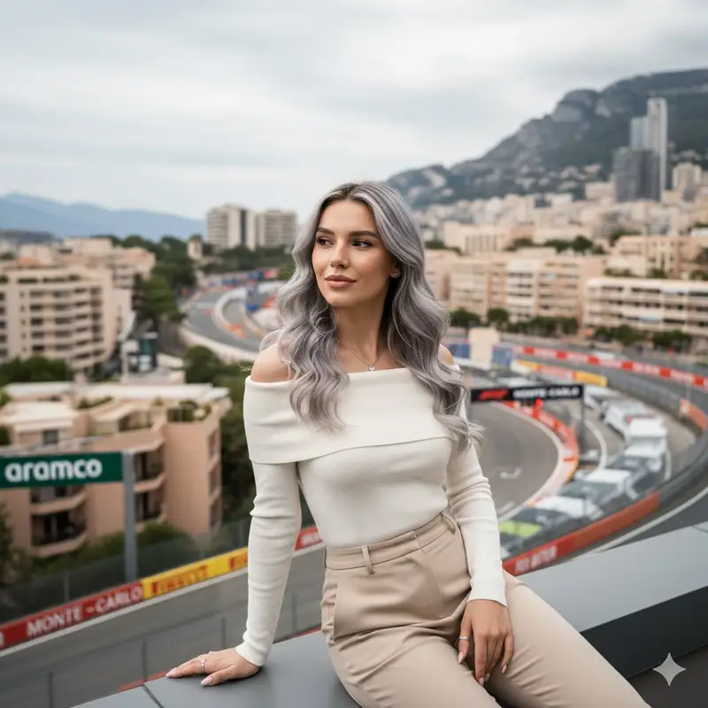 پیش‌نمایش Luxury Editorial Rooftop Portrait (Monaco)