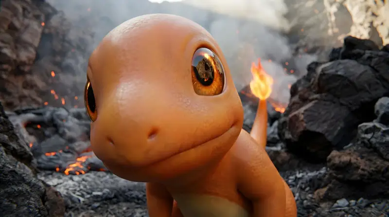 Preview of Short Prompt for POV Fisheye Pokemon Wildlife