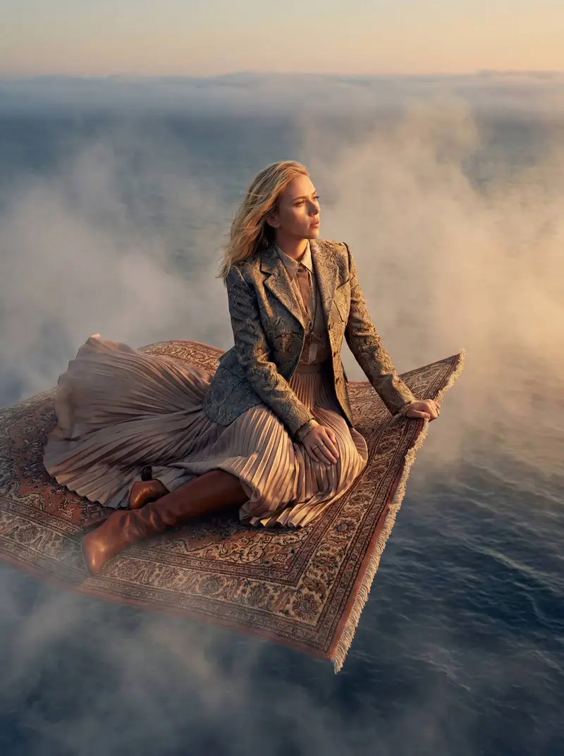 Preview of High-Fashion Editorial on a Flying Magic Carpet