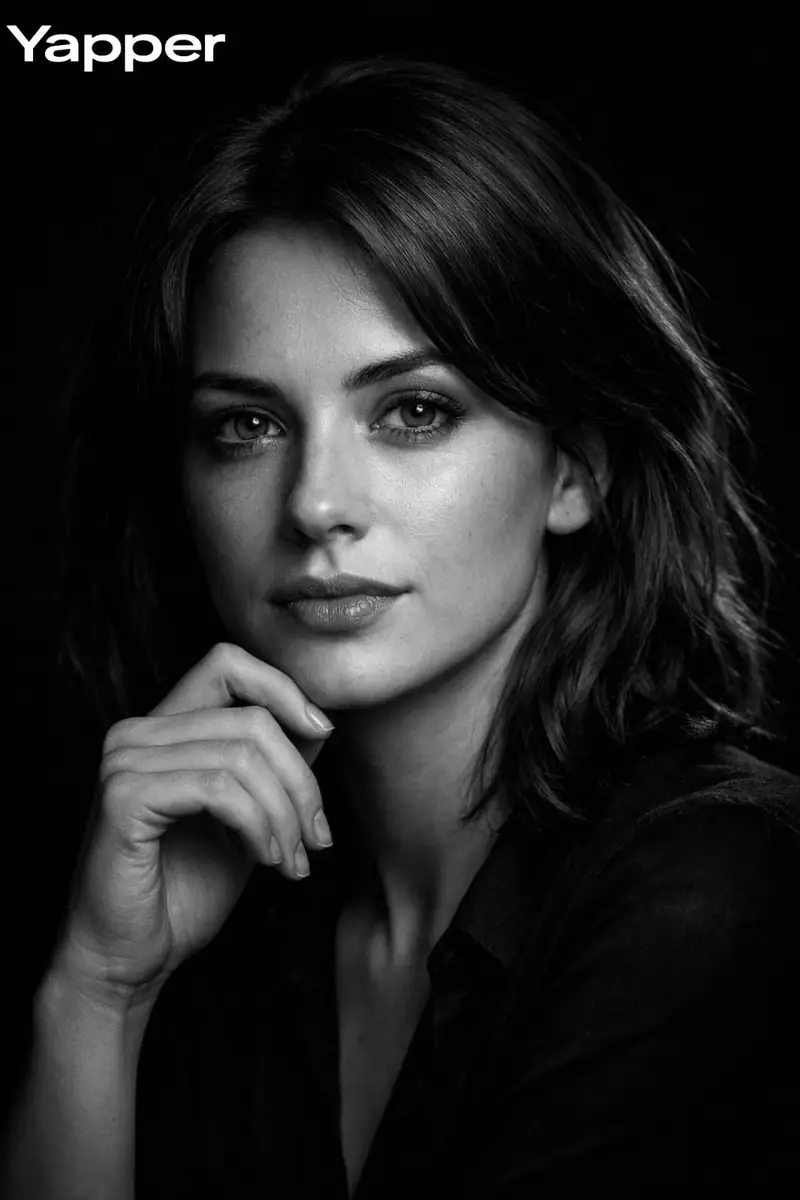 Preview of High-Contrast Black-and-White Cinematic Portrait