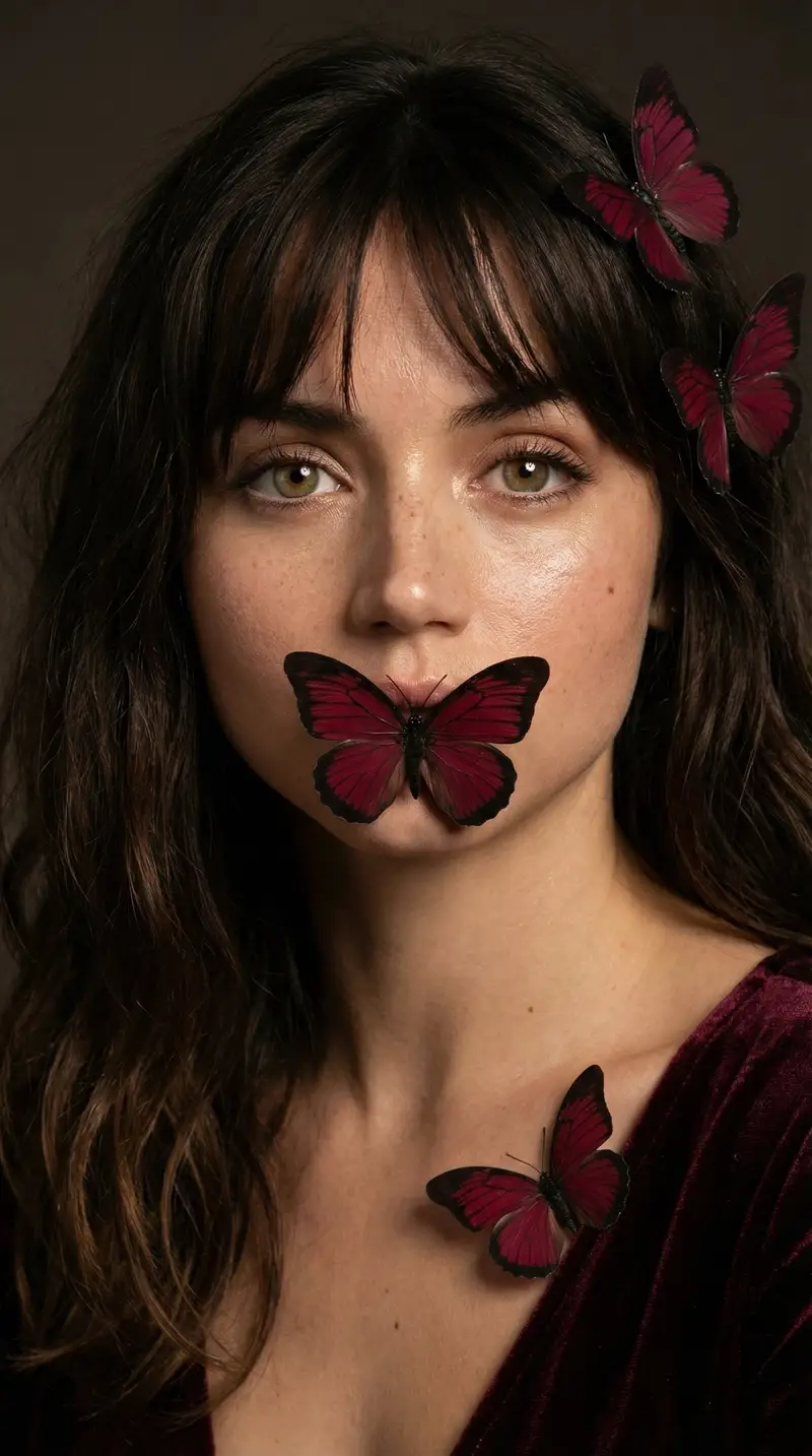 Preview of Mysterious Portrait with Butterflies · 2