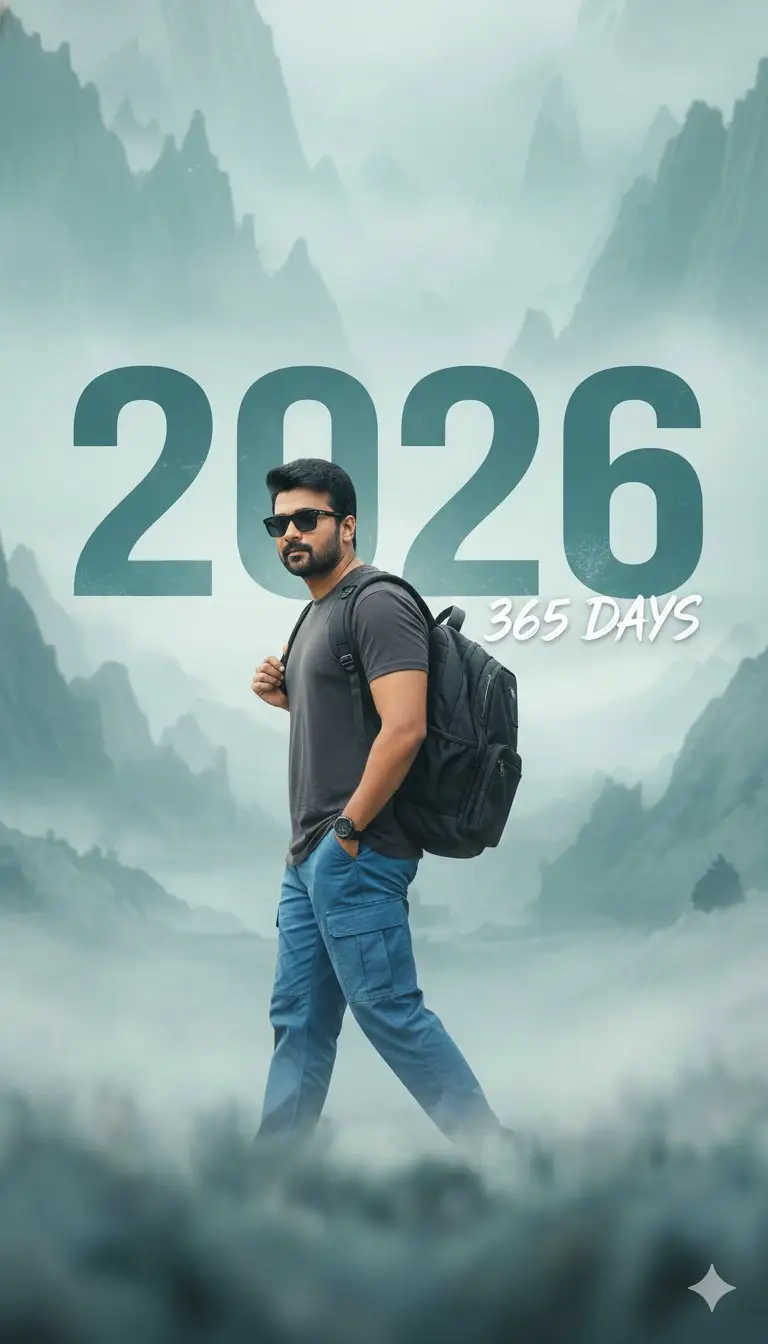 پیش‌نمایش New Year 2026 Cinematic Photo with Text Overlay