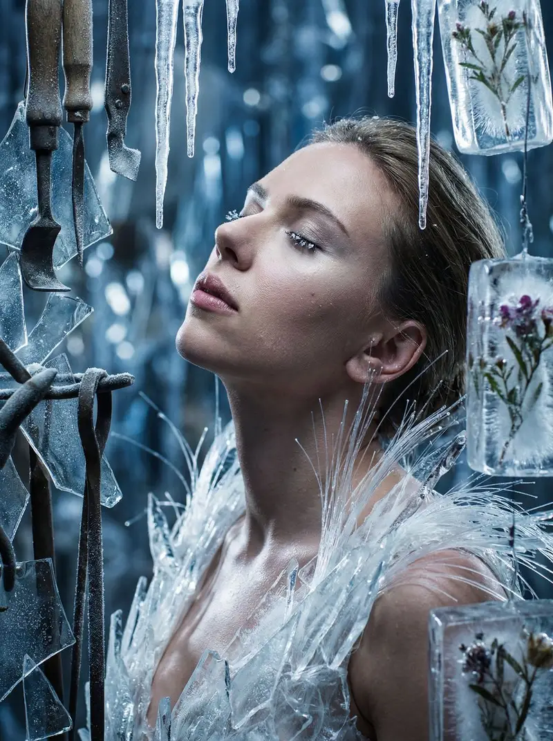 Preview of Cinematic Surreal Portrait: Crystallized Melancholy