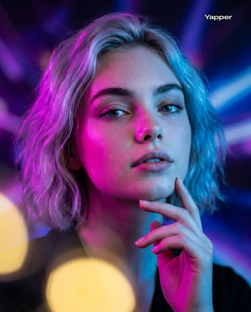 Preview of Neon Bi-Color Cinematic Portrait