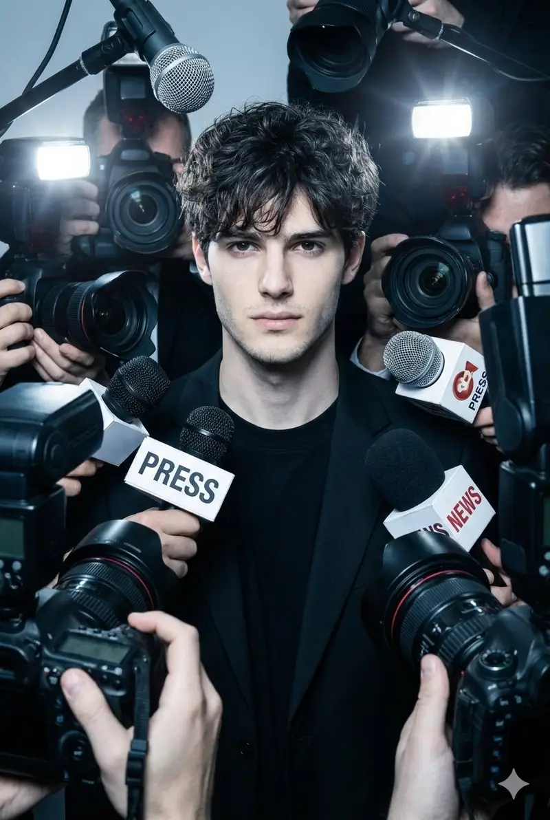 پیش‌نمایش High-Fashion Press Scrum Photograph Prompt