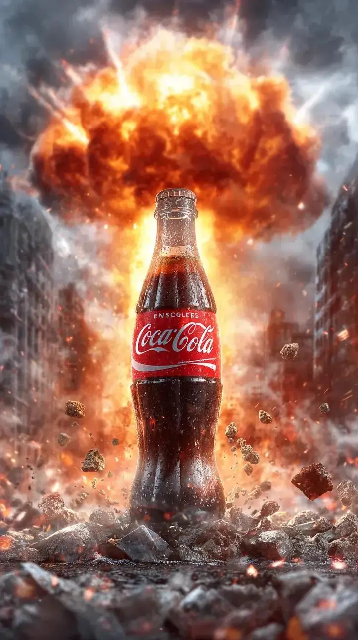 Preview of Cinematic Action Poster with Exploding Product Shot