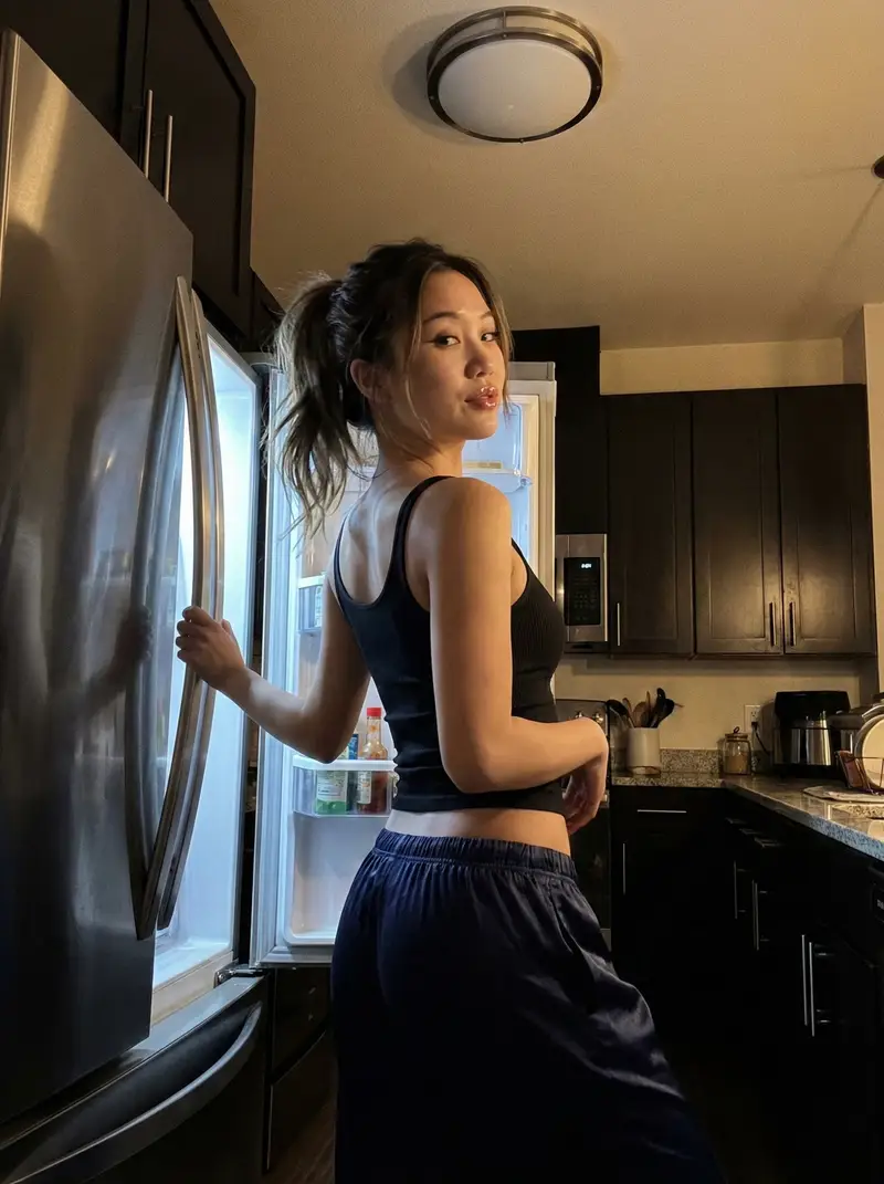 Preview of Late Night iPhone Candid in Kitchen