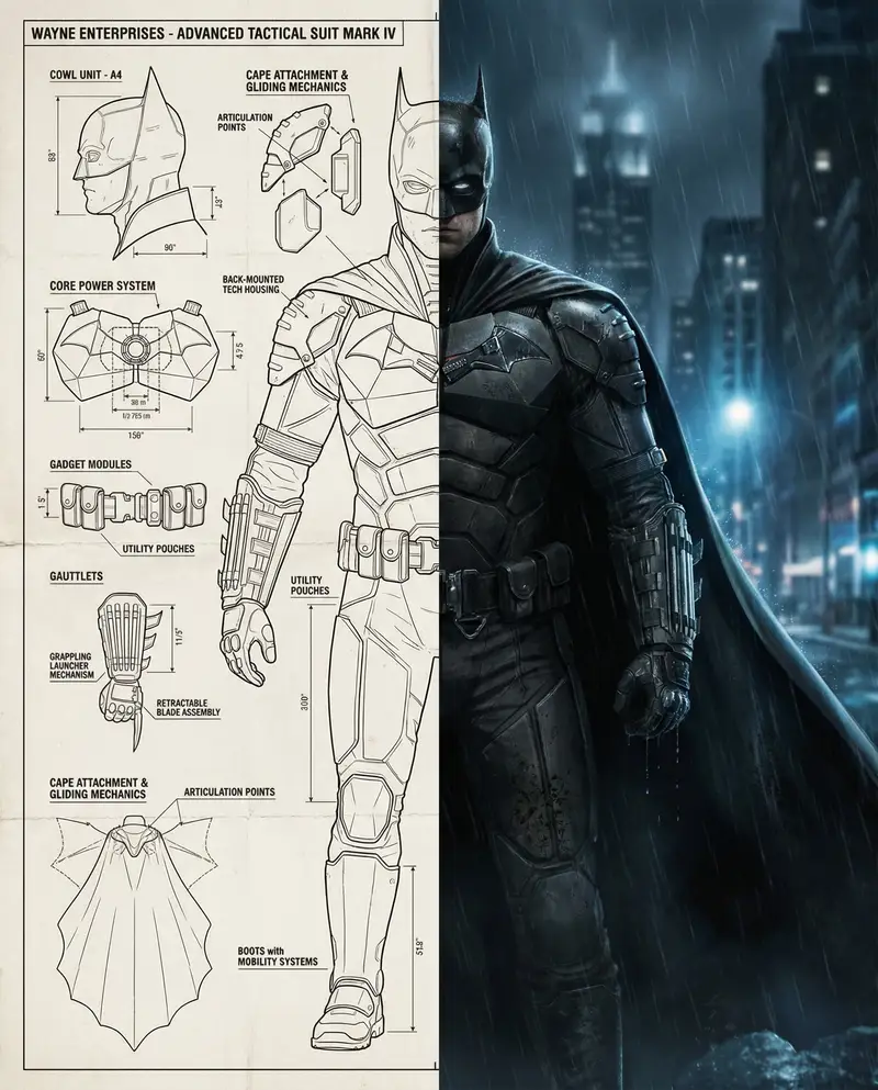 پیش‌نمایش Split-Screen Cinematic Batman Blueprint