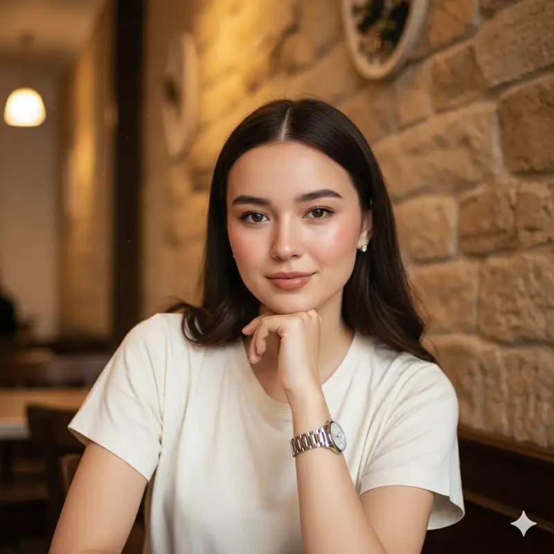 Preview of Close-up Candid Cafe Portrait