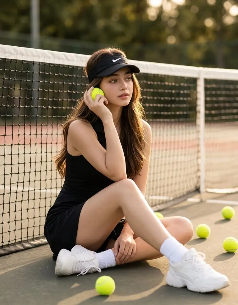 Preview of Luxury Tennis Court Fashion Editorial