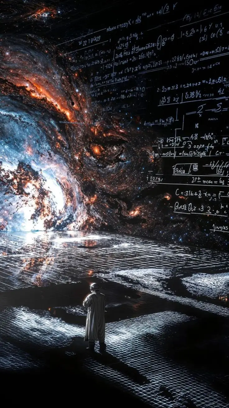 Preview of Sci-Fi Surrealism: Figure Against Cosmic Backdrop