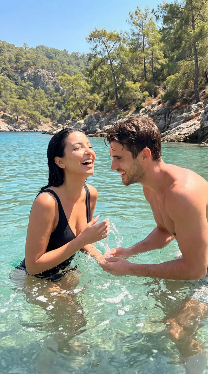 Preview of Ultra-Photorealistic Candid Water Splash Romance