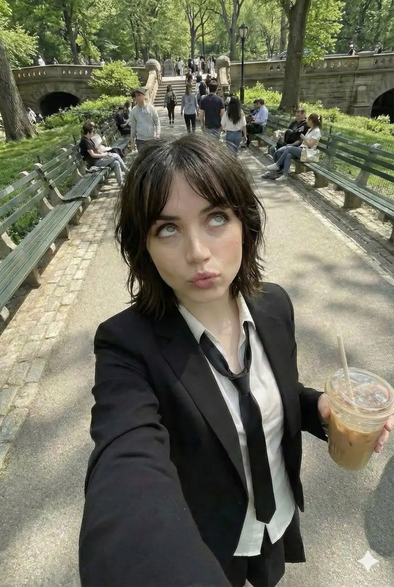 Preview of Candid Selfie in School Uniform with Freckles