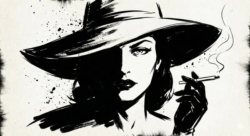 Preview of Ink Noir Portrait Generation Prompt