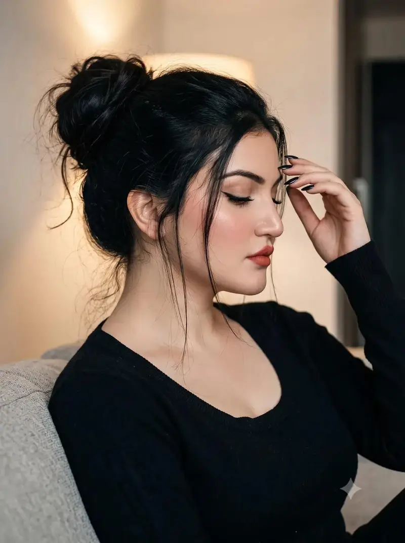 Preview of South Asian Woman Side Profile