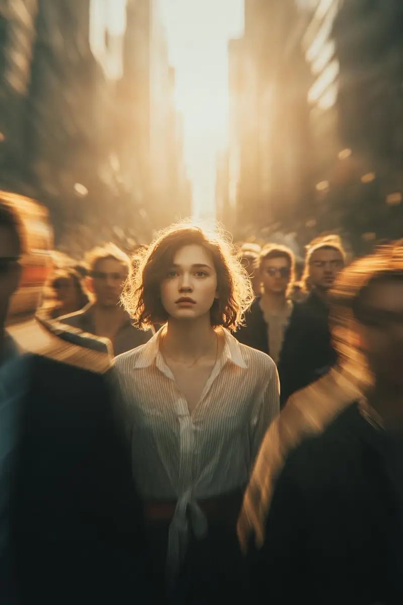 Preview of Cinematic Conceptual Portrait with Radial Motion Blur