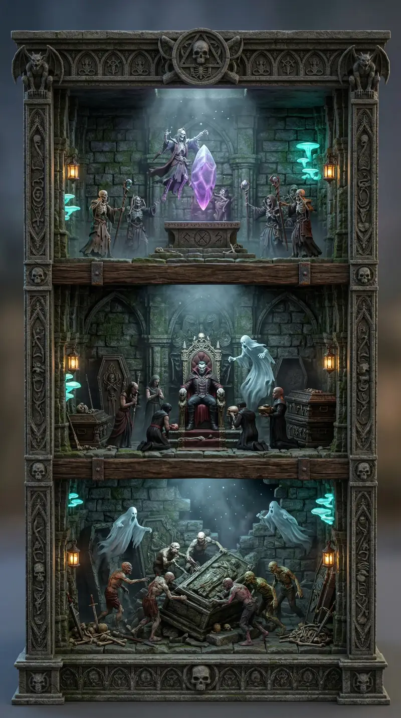 پیش‌نمایش Ornate Diorama of Undead Dungeon