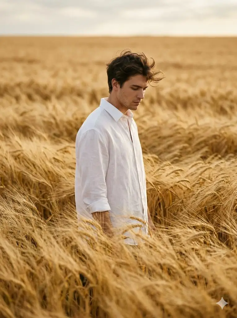 Preview of Vogue-Level Editorial Portrait in a Wheat Field