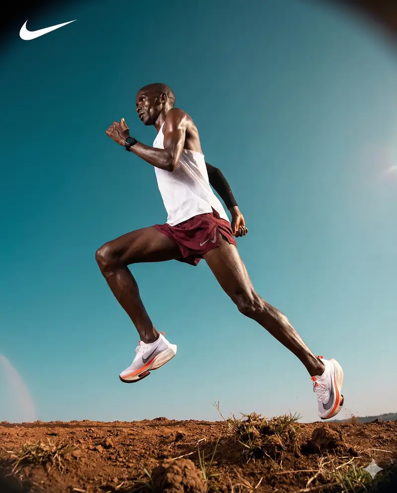 پیش‌نمایش High-Contrast Commercial Sports Photography of Runner