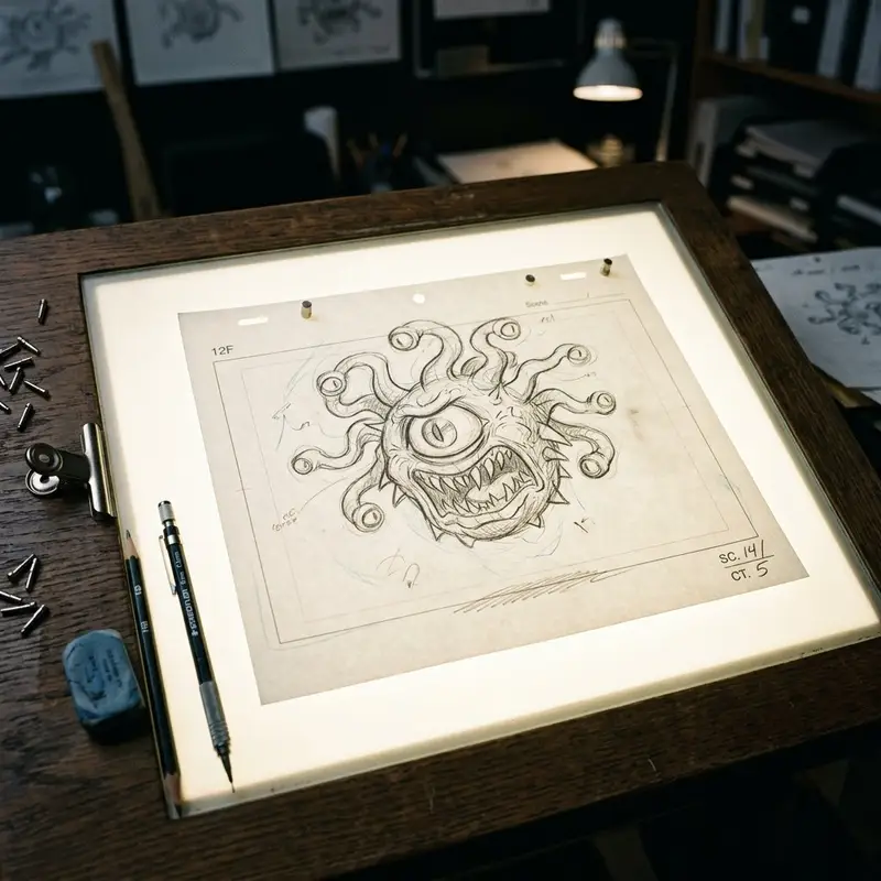 Preview of Classic Animation Light Table Prompt