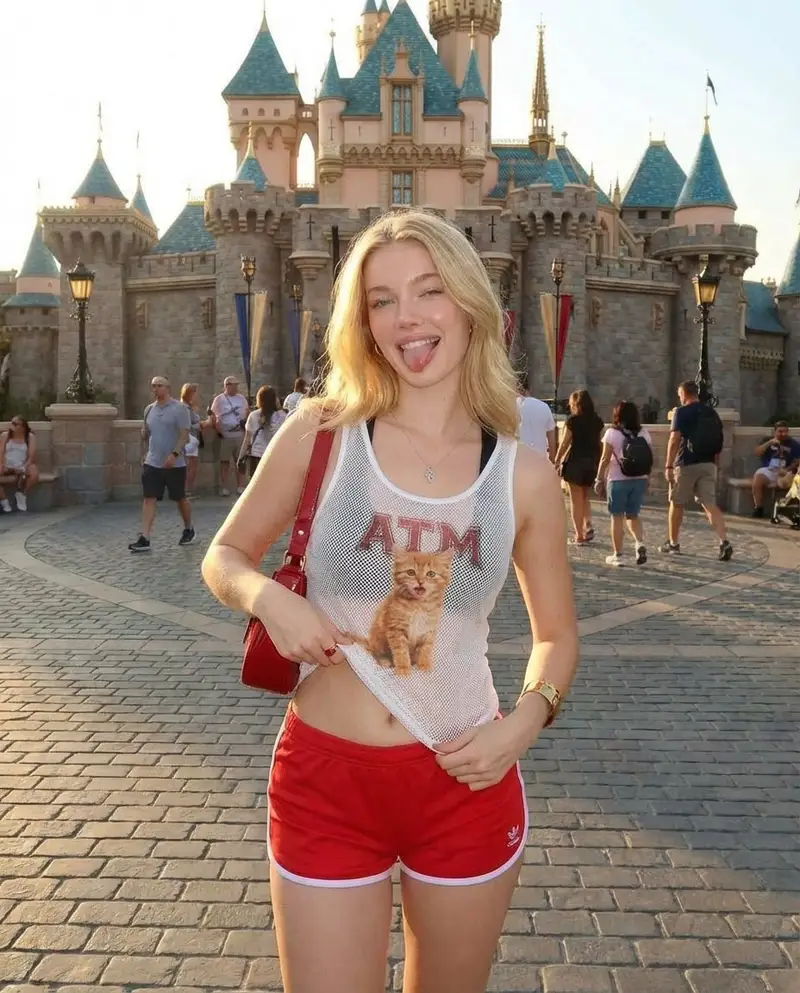 Preview of Realistic Photography of a Woman at a Fairytale Castle