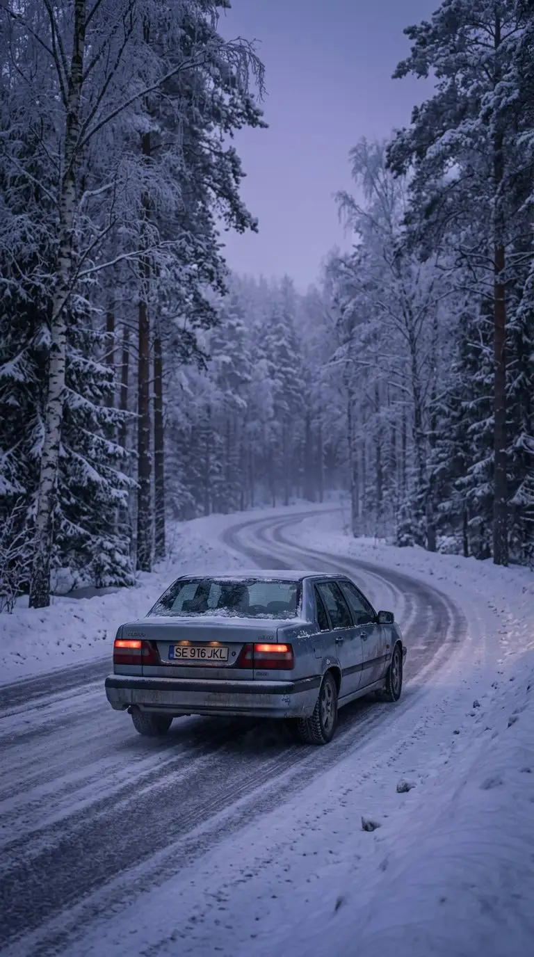 Preview of Cinematic Winter Road Landscape