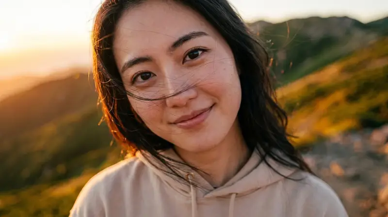 Preview of Candid Sunrise Mountain Portrait