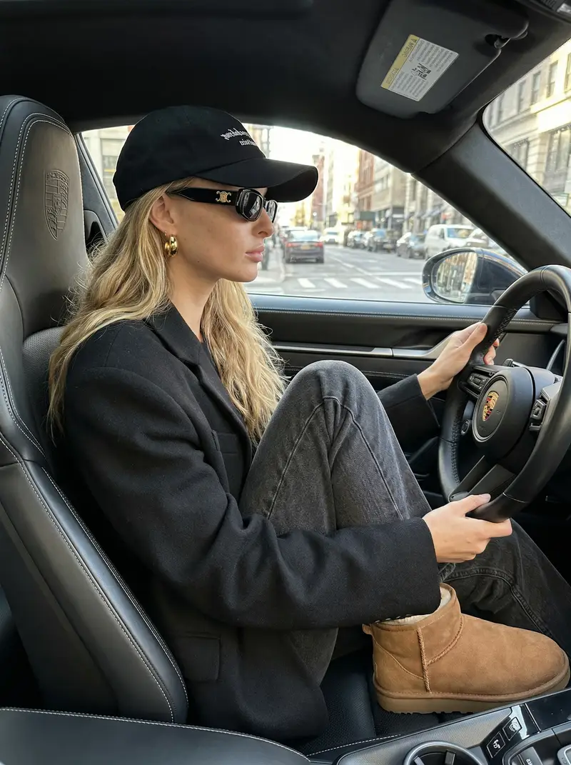 Preview of Luxury Street Style Portrait in a Porsche Interior