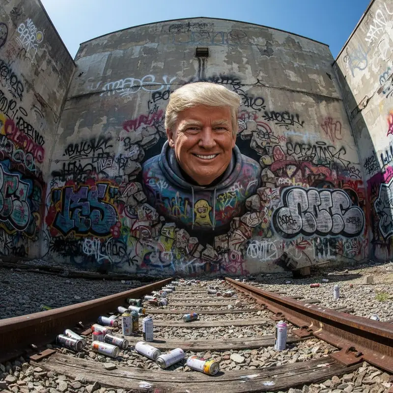 Preview of 3D Breakout Graffiti Mural Portrait