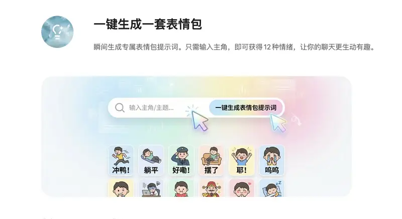 Preview of 12-Panel Sticker/Emoji Grid Generation Prompt