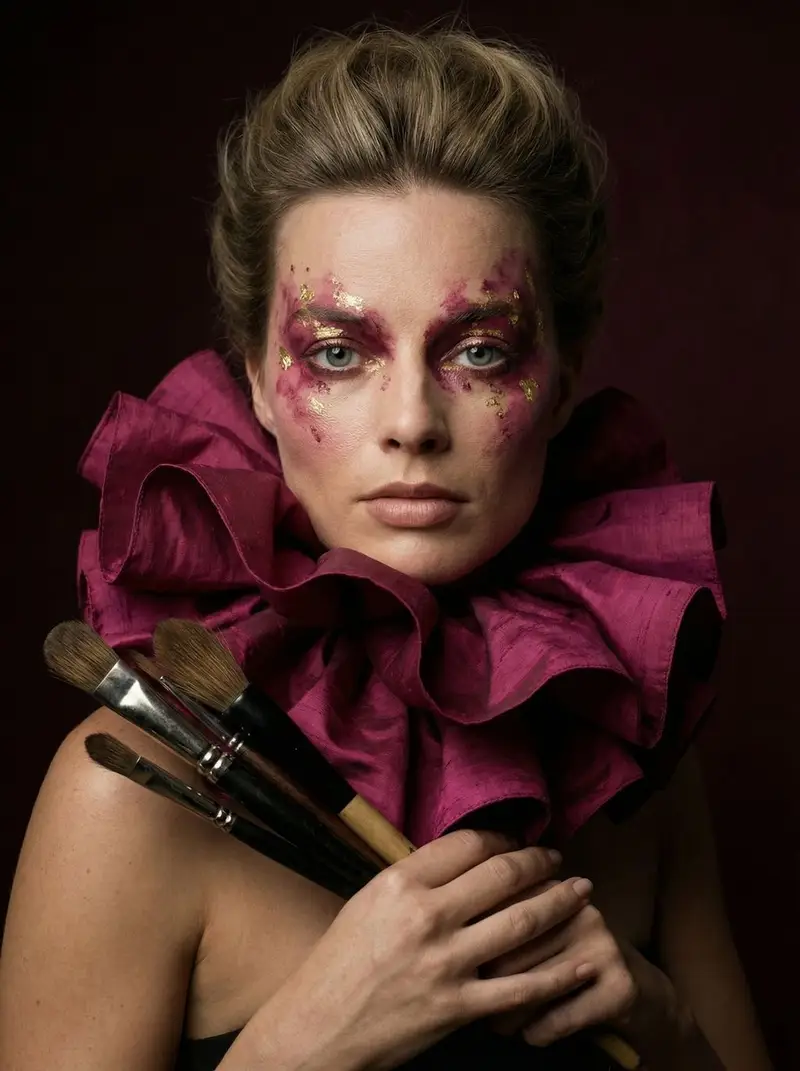 Preview of Hyper-Realistic Editorial Portrait of 'The Crimson Alchemist'