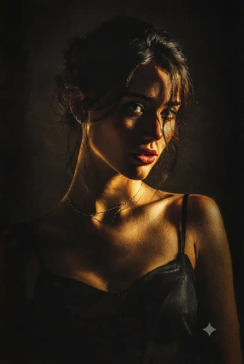 Preview of Painterly Gold Light Portrait