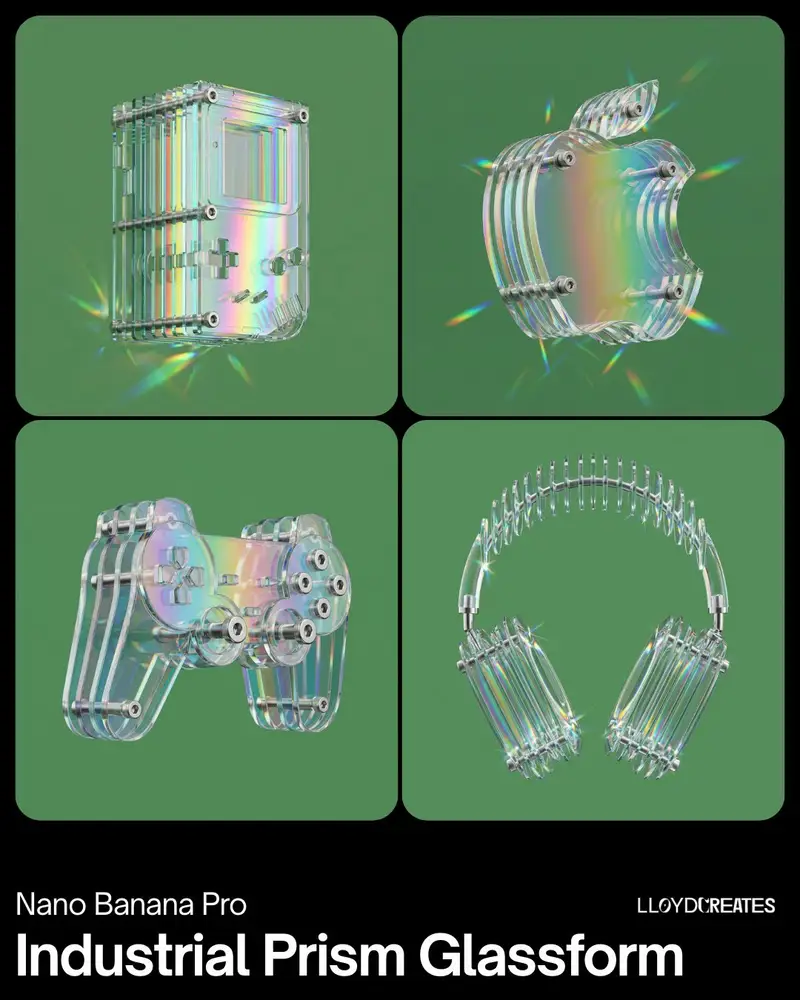 پیش‌نمایش Industrial Prismatic Glassform Product Visual