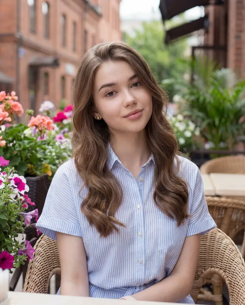 Preview of Casual Lifestyle Portrait at Outdoor Café