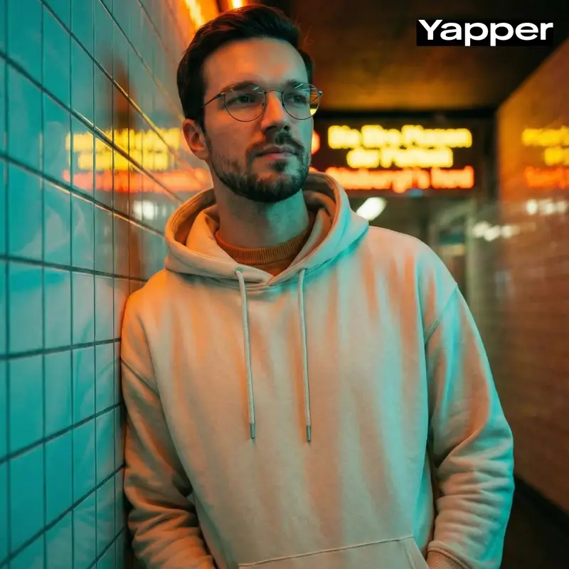 Preview of Cinematic Urban Streetwear Portrait with Neon Lighting