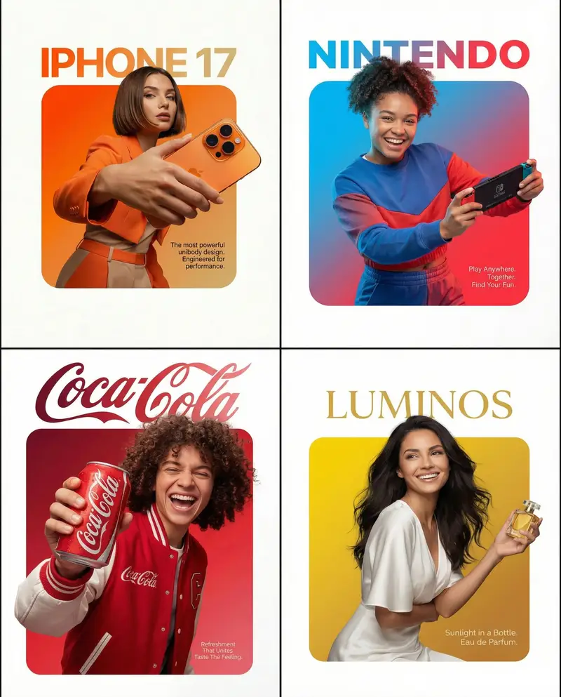 Preview of Graphic Design Product Ad with Breakout Effect Prompt