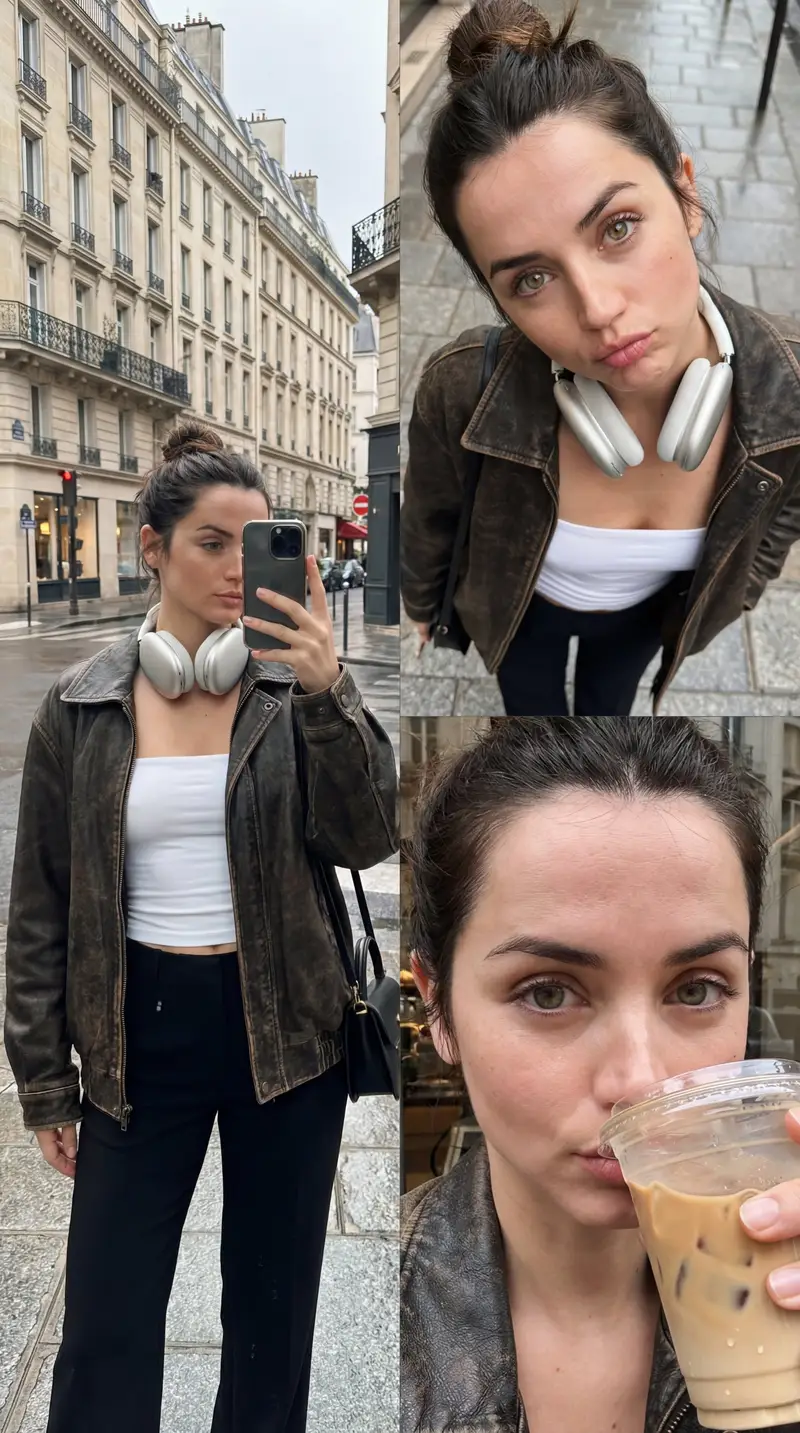 Preview of Forensic-Level Digital Twin of Ana de Armas in Triptych
