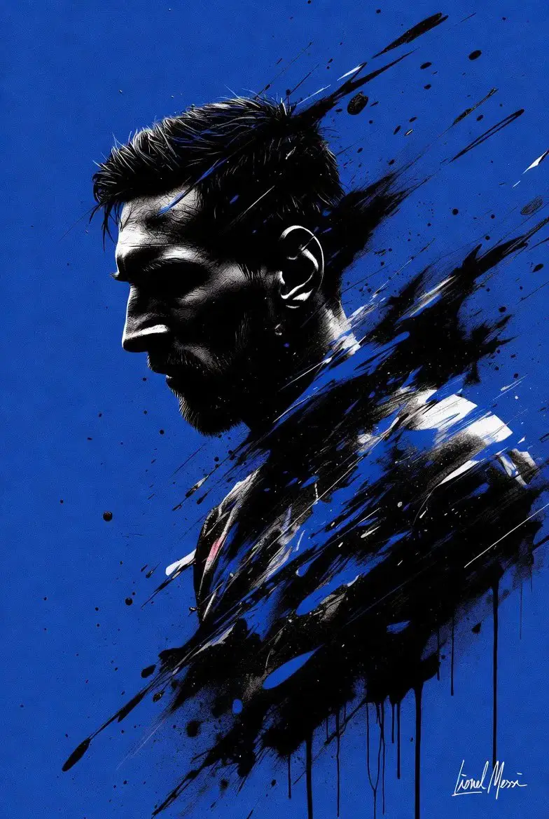 Preview of Stylized Portrait with Paint Splashes