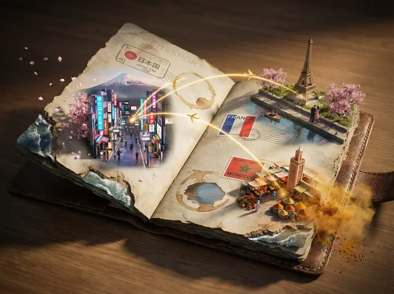 پیش‌نمایش Epic 3D Passport Odyssey Scene