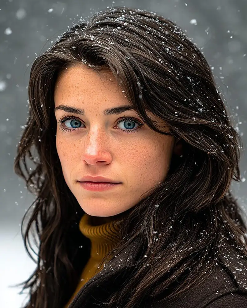 پیش‌نمایش Cinematic Winter Portrait with Hyper-Detail