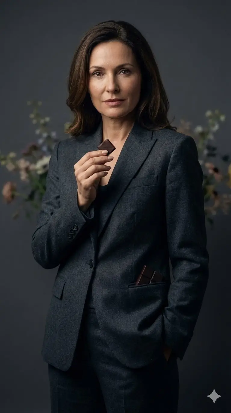 پیش‌نمایش Luxury Editorial Portrait of Mature Woman Prompt