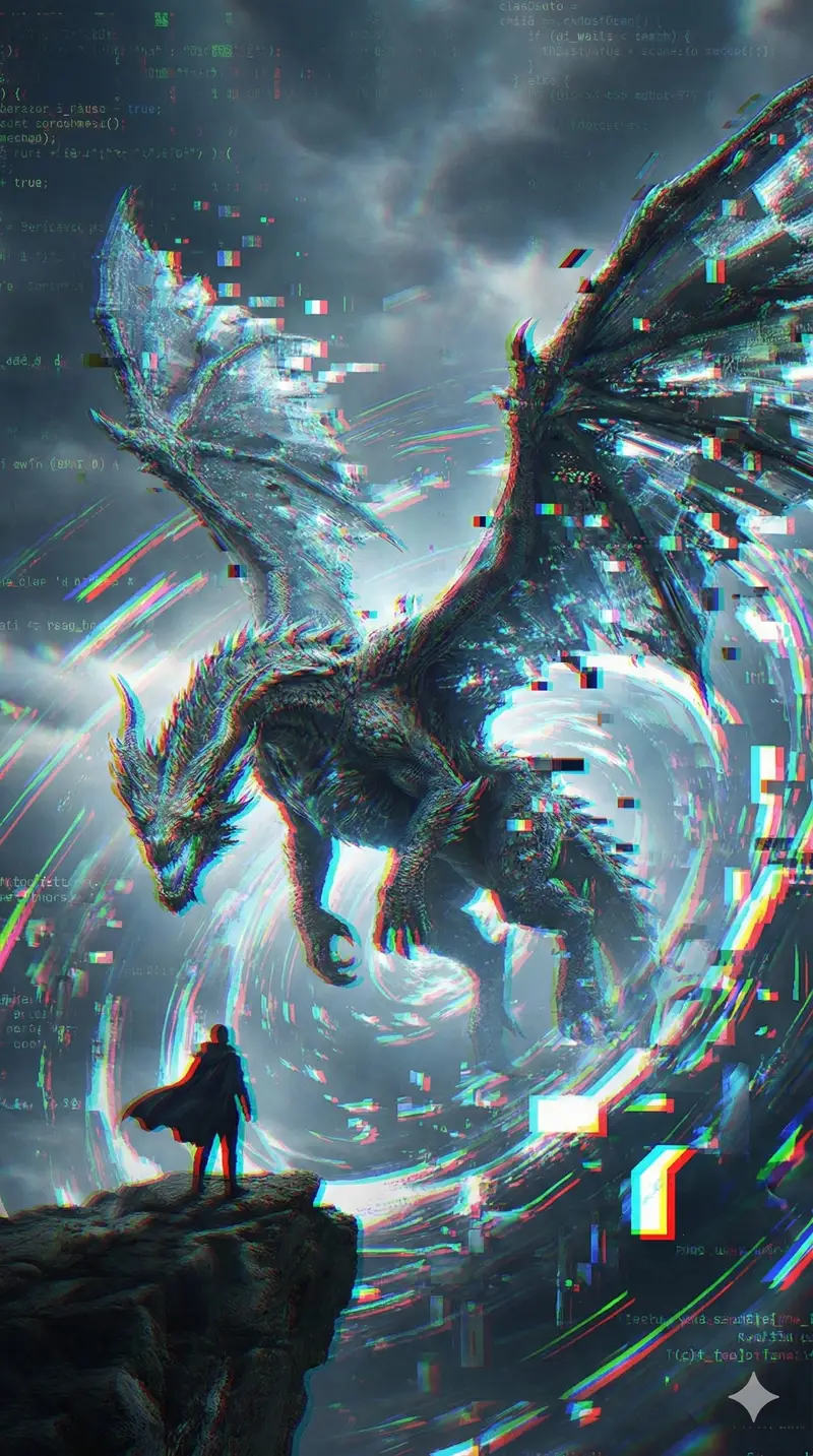 Preview of Glitch Storm Dragon Prompt