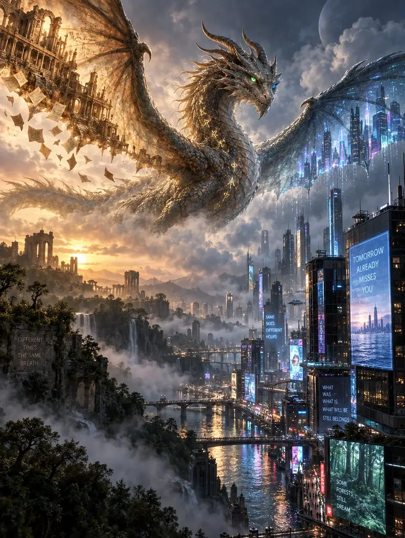 پیش‌نمایش Intricate Poetic Dragon Fantasy Text