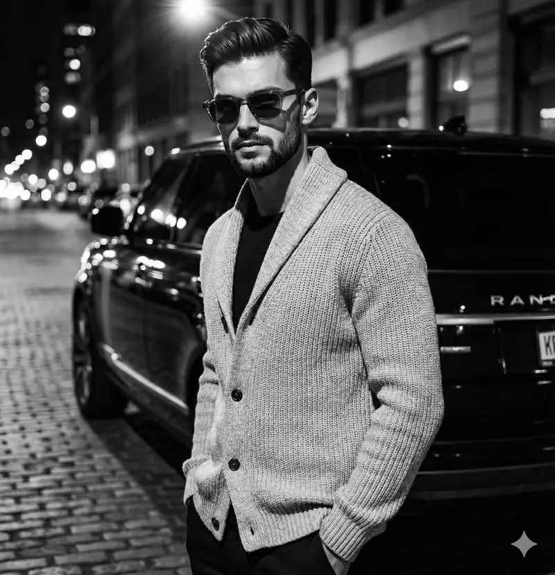 Preview of High-Contrast Black and White Fashion Editorial