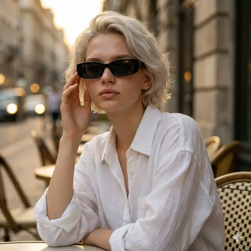 Preview of European Café Golden Hour Portrait Prompt